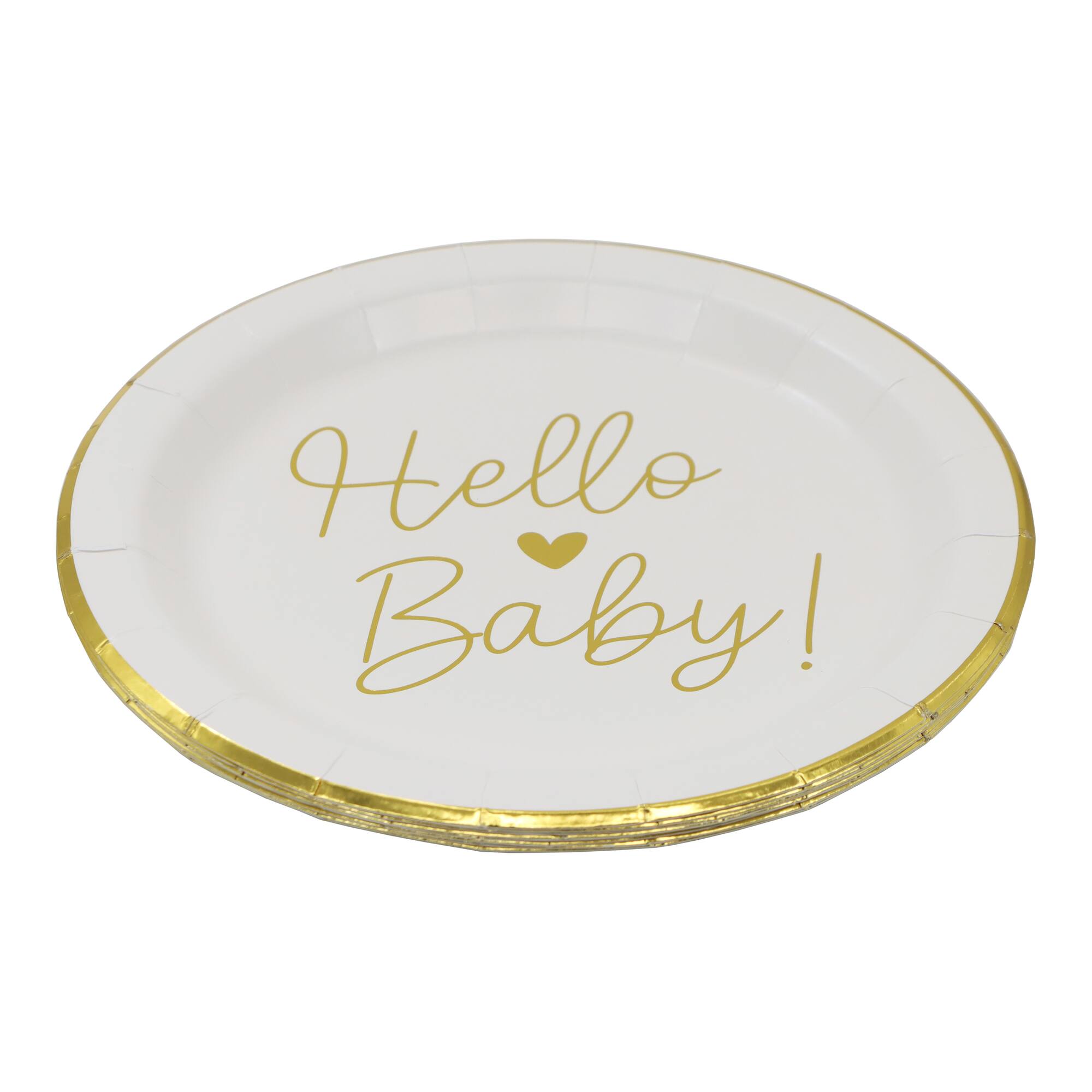 24 Packs: 8 ct. (192 total) 7" Hello Baby Snack Plates by Celebrate It™